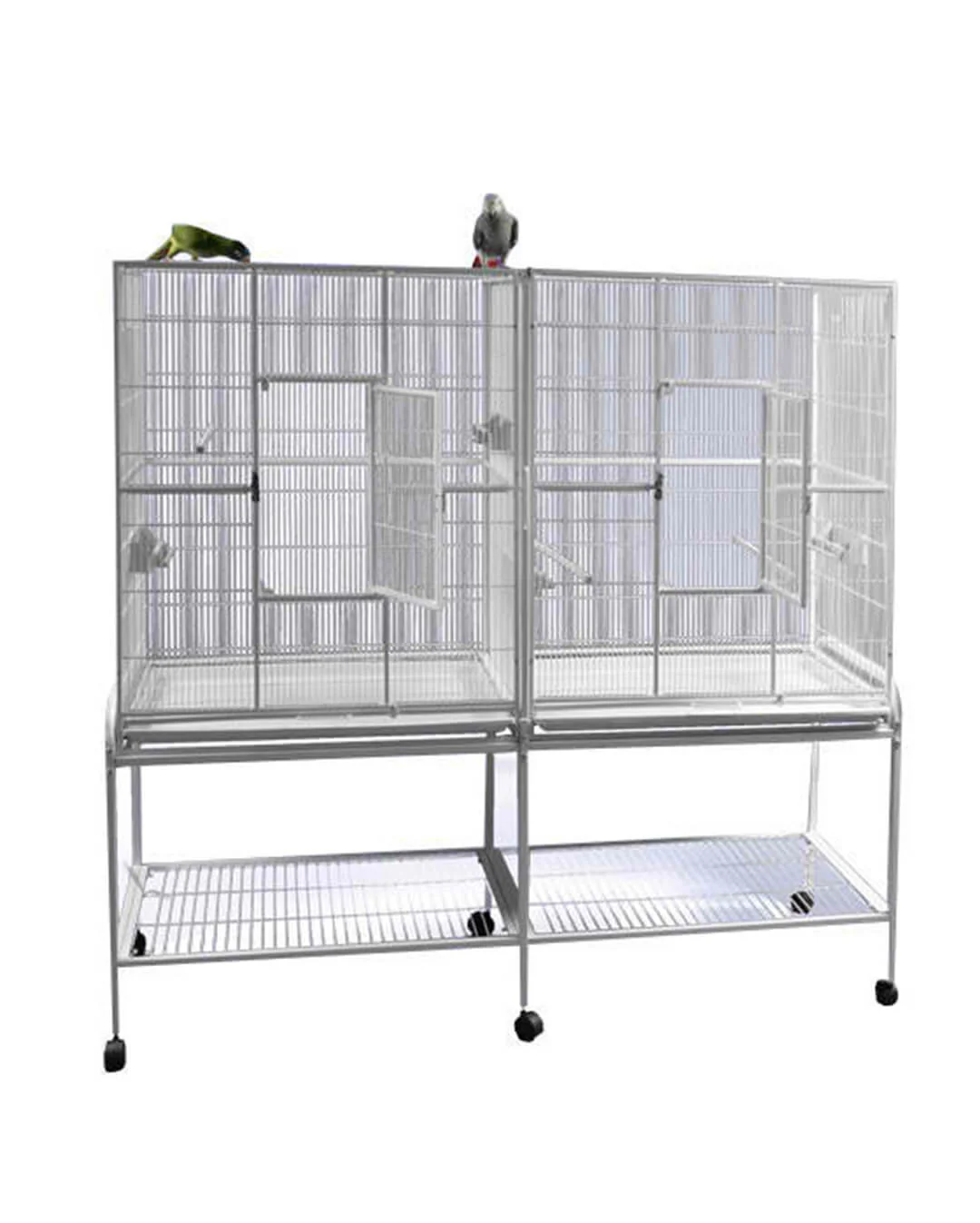 A&E 64"x21" Double Flight Cage with Divider - Image 3