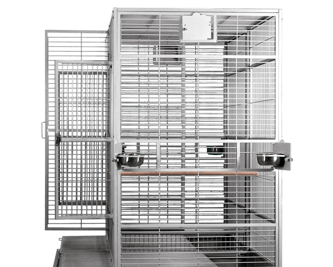 A&E Stainless Steel 80"x40" Huge Double Macaw Cage - Image 3