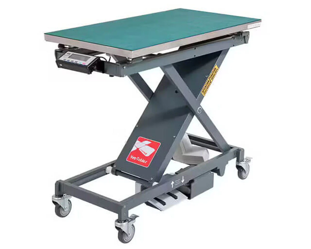 DRE Vet Scissor Veterinary Table with Built-In Scale