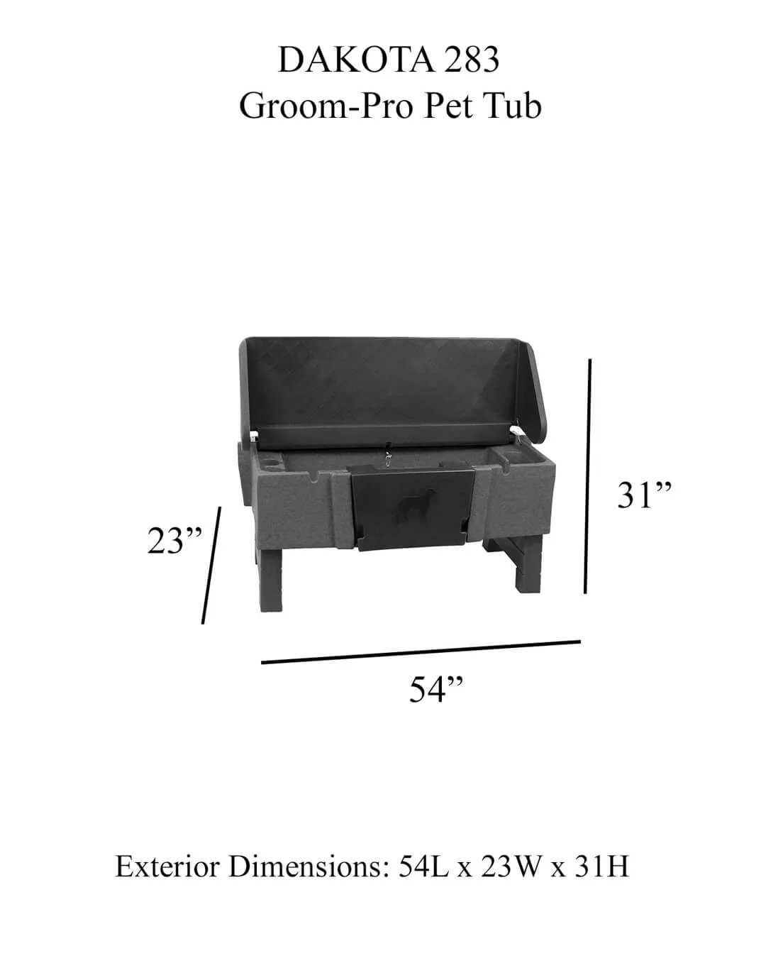 Dakota 283 Groom-Pro Pet Washing Tub - Image 11