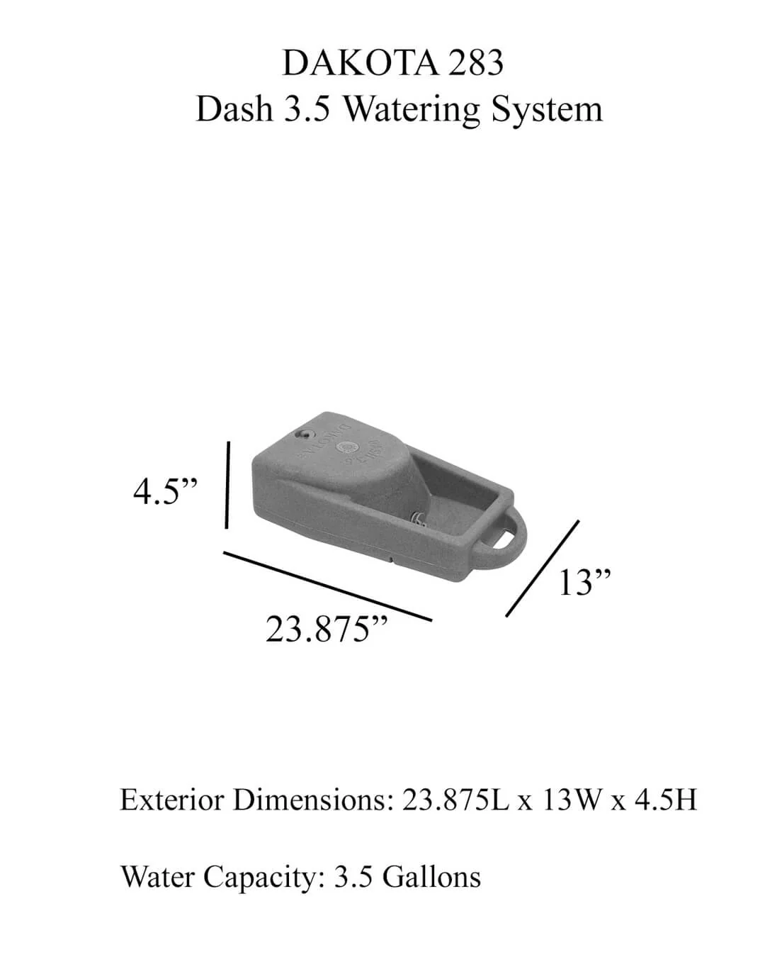 Dakota 283 Dash Portable Water Bowl System - Image 11