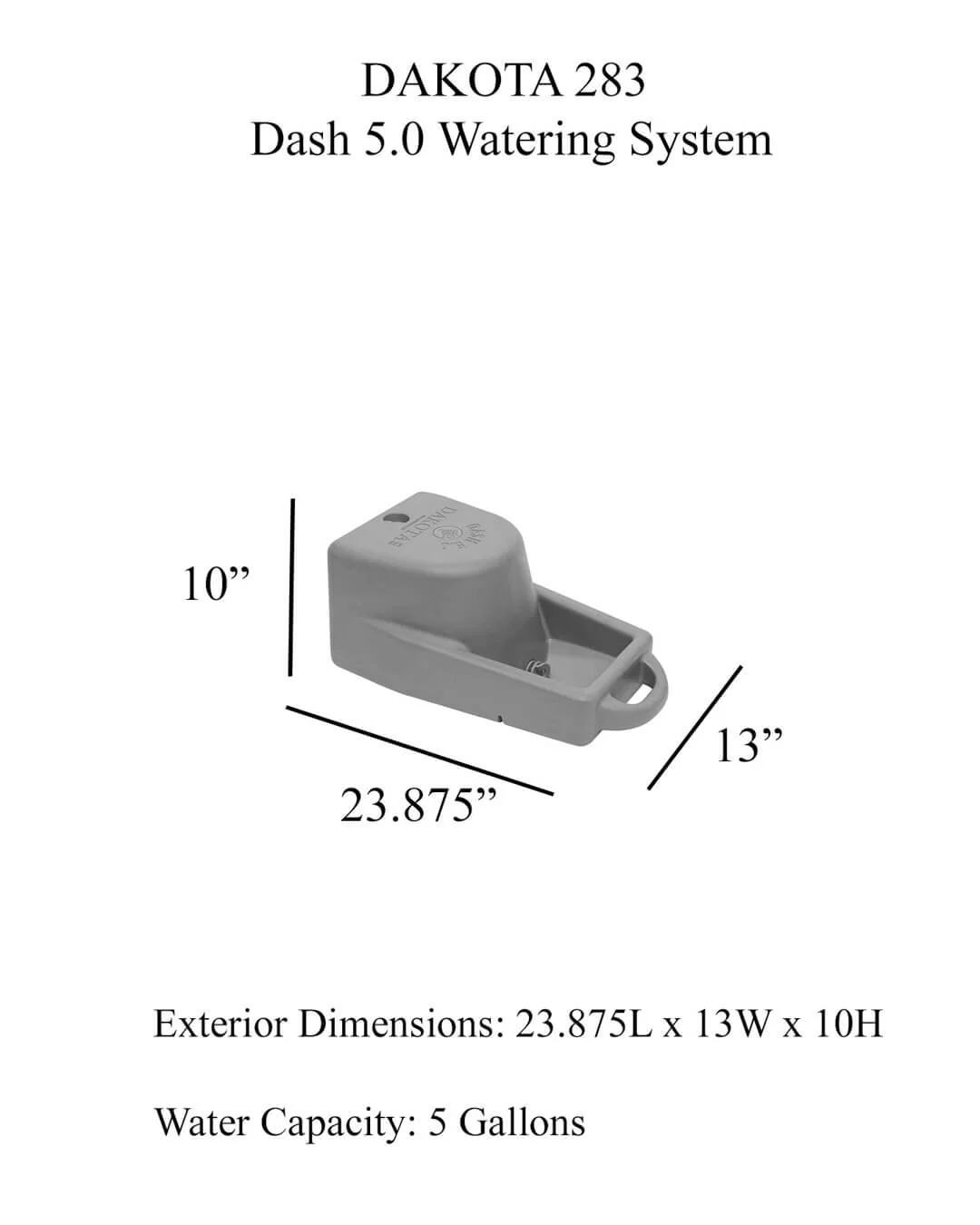 Dakota 283 Dash Portable Water Bowl System - Image 12