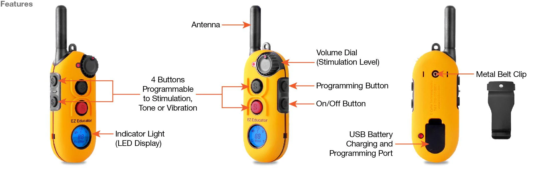 E-Collar EZ-900 Easy Educator Remote Dog Trainer 1/2 Mile - Image 4