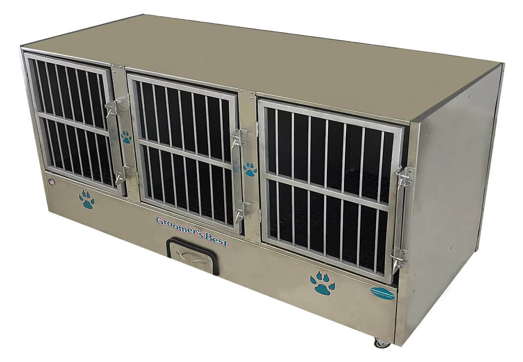 Groomer's Best 3-Unit Cage Bank - Image 3