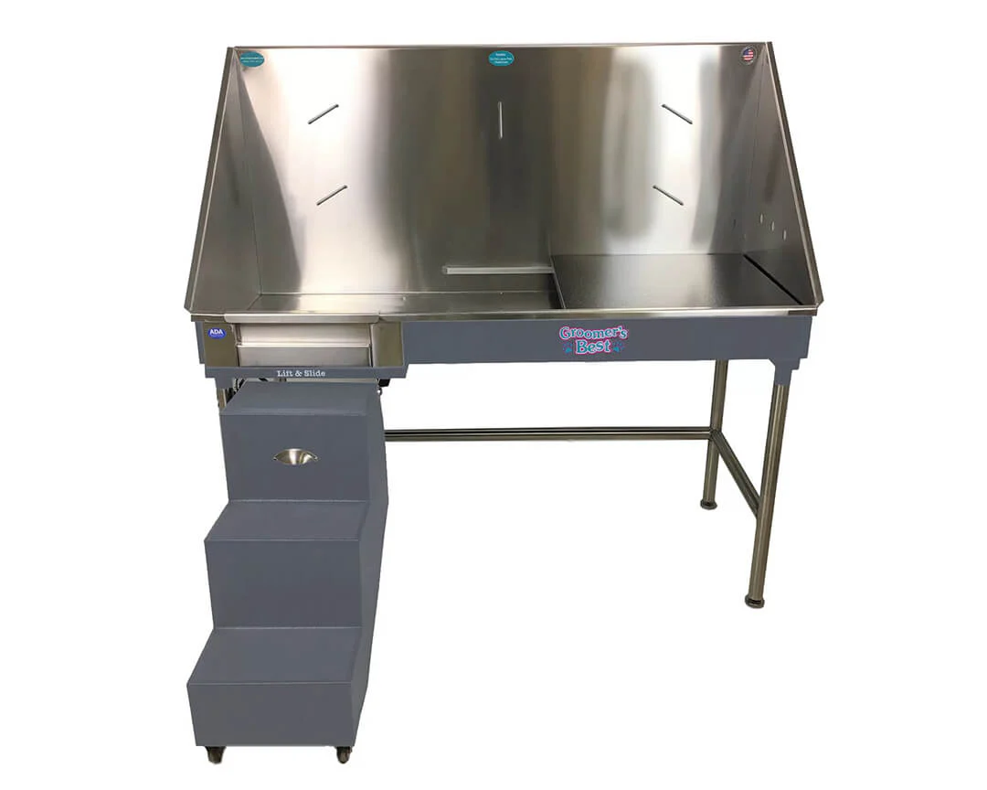 Groomer's Best 58" Elite ADA Bathing Tub with Steps and Door - Image 4