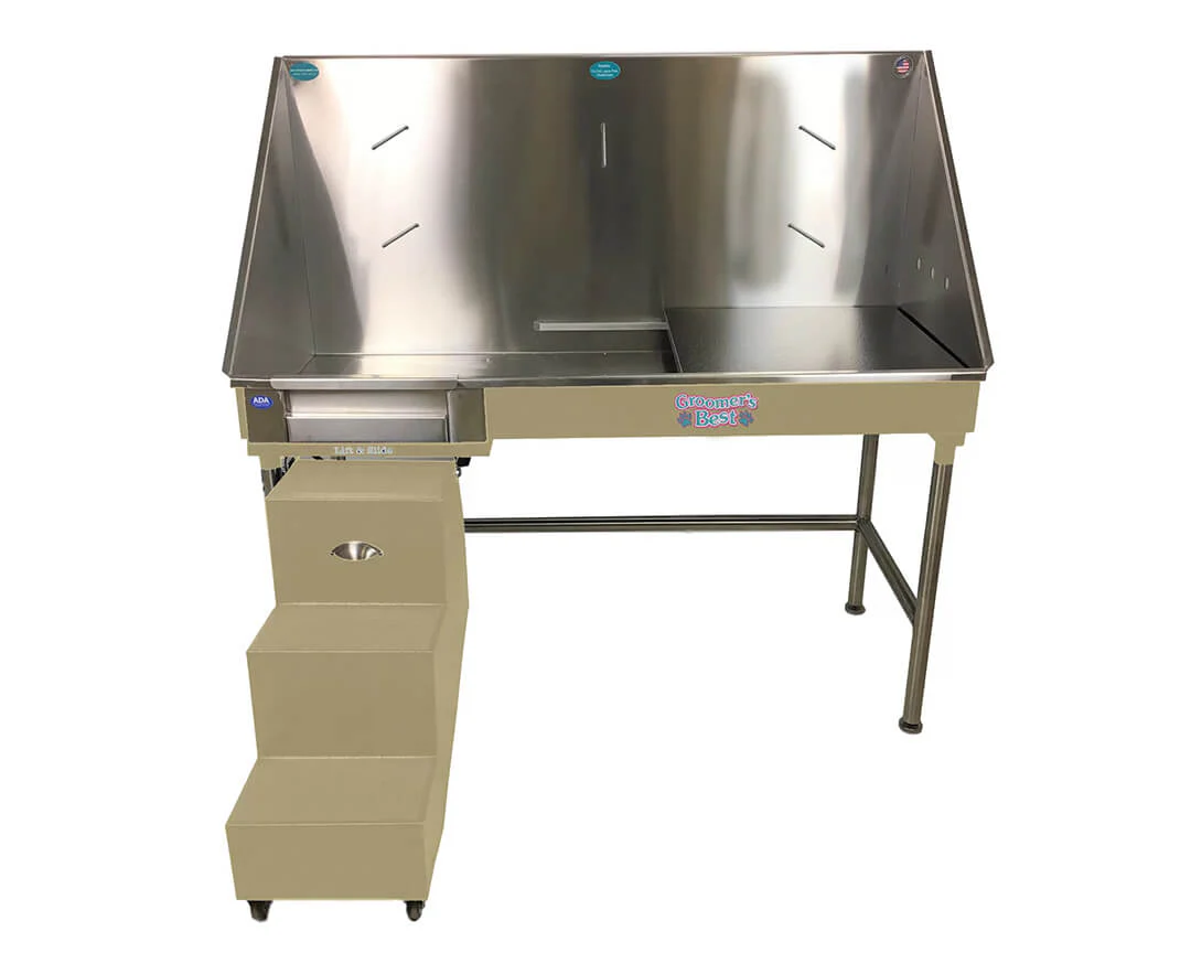 Groomer's Best 58" Elite ADA Bathing Tub with Steps and Door - Image 5