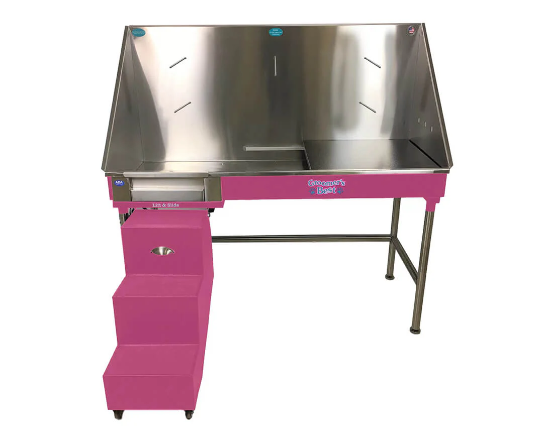 Groomer's Best 58" Elite ADA Bathing Tub with Steps and Door - Image 7