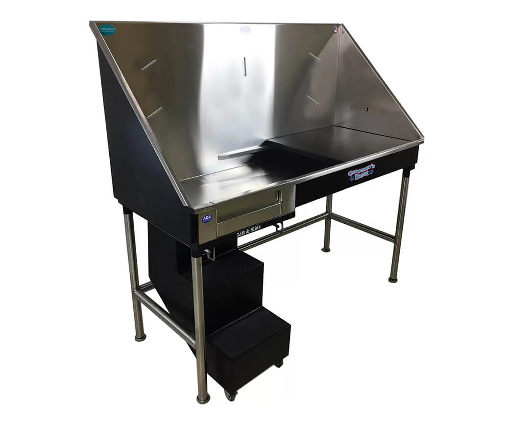 Groomer's Best 58" Elite ADA Bathing Tub with Steps and Door - Image 8