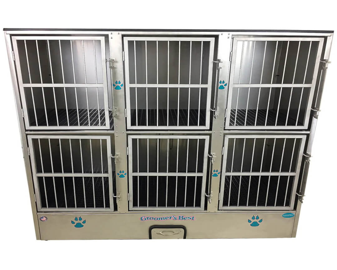 Groomer's Best 6-Unit Cage Bank - Image 4