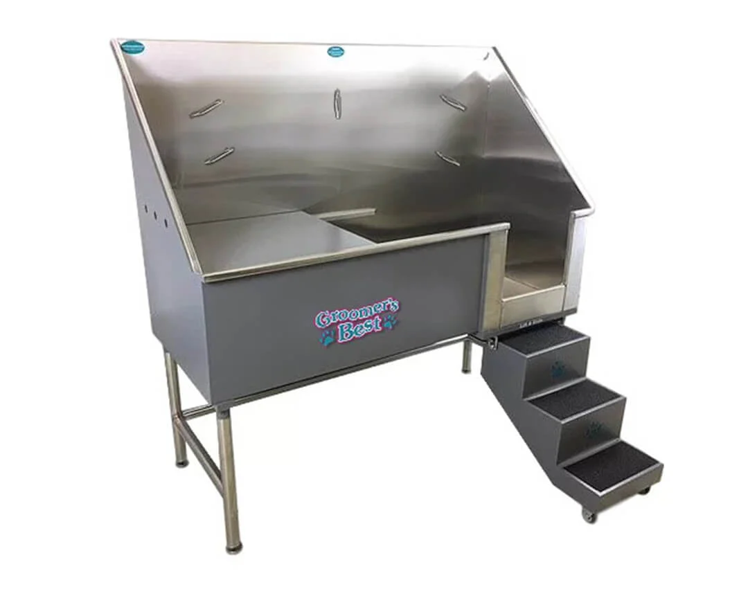 Groomer's Best Elite Bathing Tub with Steps and Door - Image 9