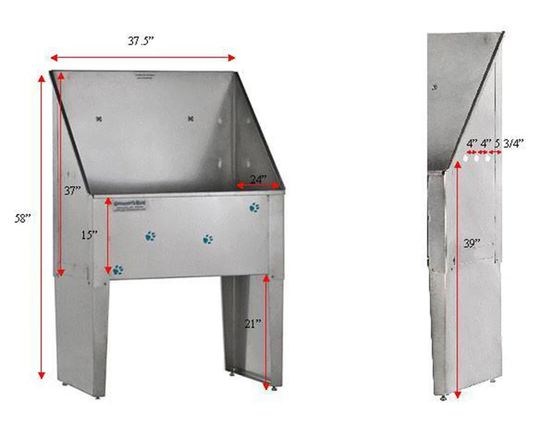 Groomer's Best Stainless Steel Standard Bathing Tub - Image 4