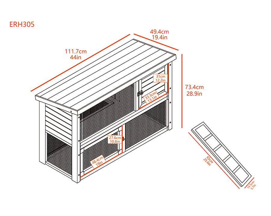 New Age Pet Columbia Rabbit Hutch - Image 15