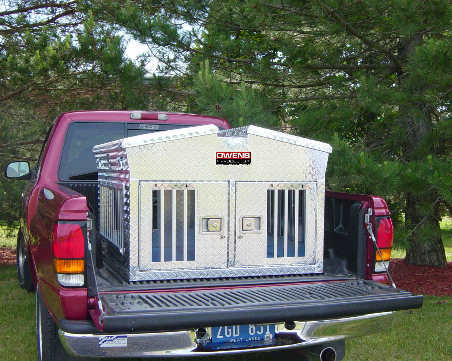 Owens Dog Box Hunter Series Big T Double Compartment With Dual Lid Top Storage