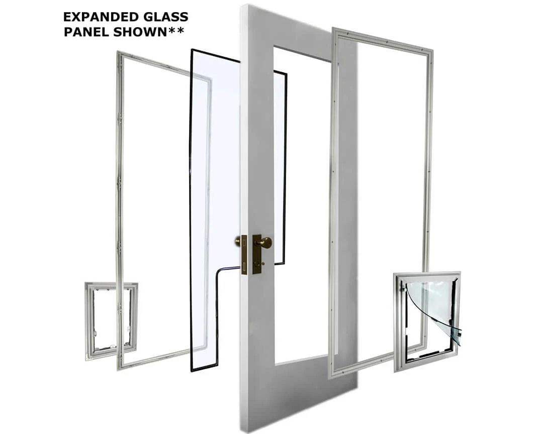 Security Boss SB Standard - French Door Glass Panel with Pet Door - Image 5