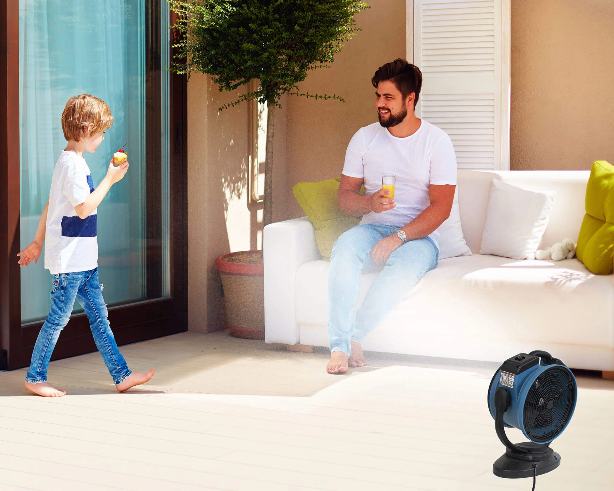 XPOWER FM-68 Multi-Purpose Oscillating Misting Fan and Air Circulator - Image 2