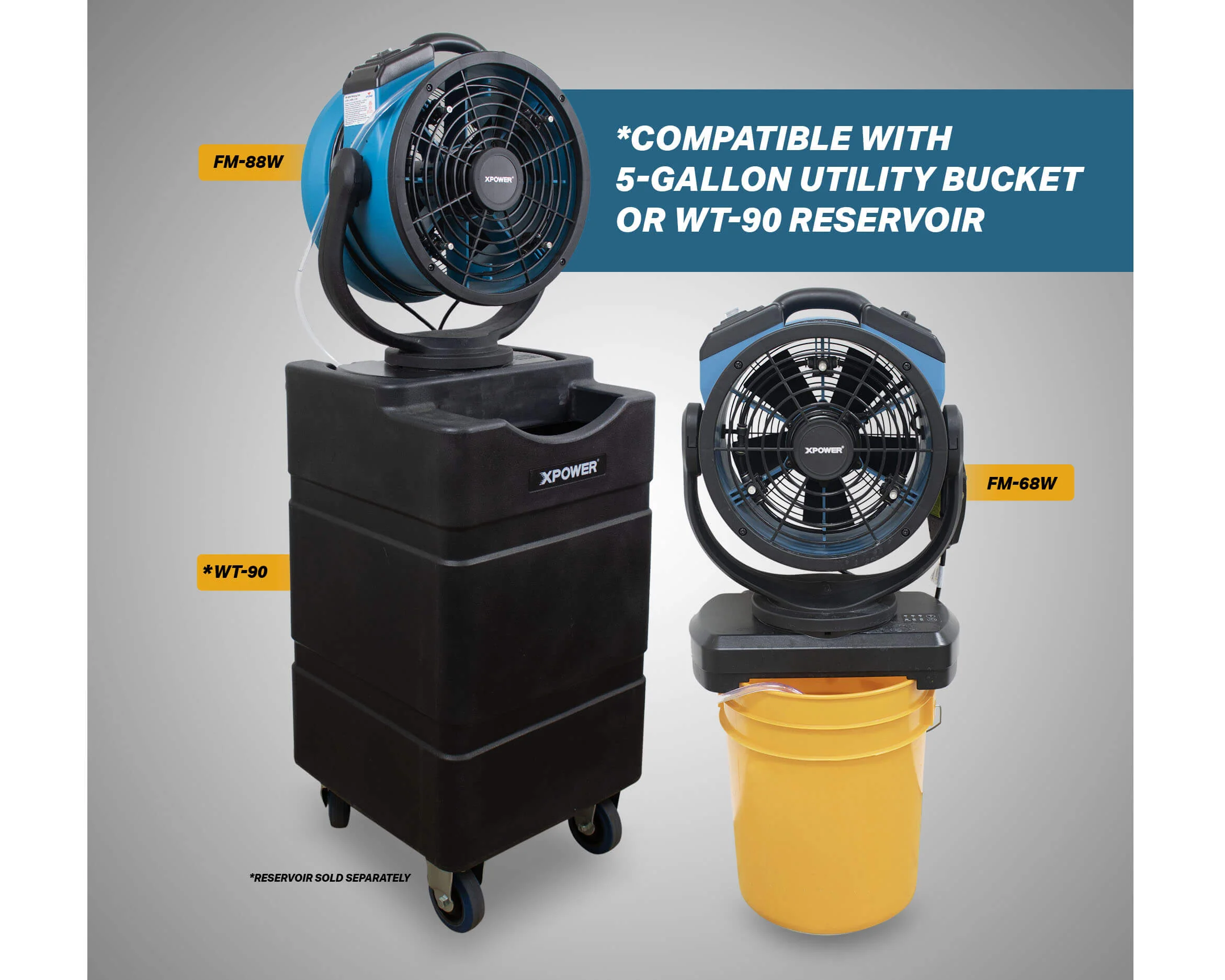 XPOWER FM-68W Multi-purpose Oscillating Misting Fan with Built-In Water Pump - Image 17